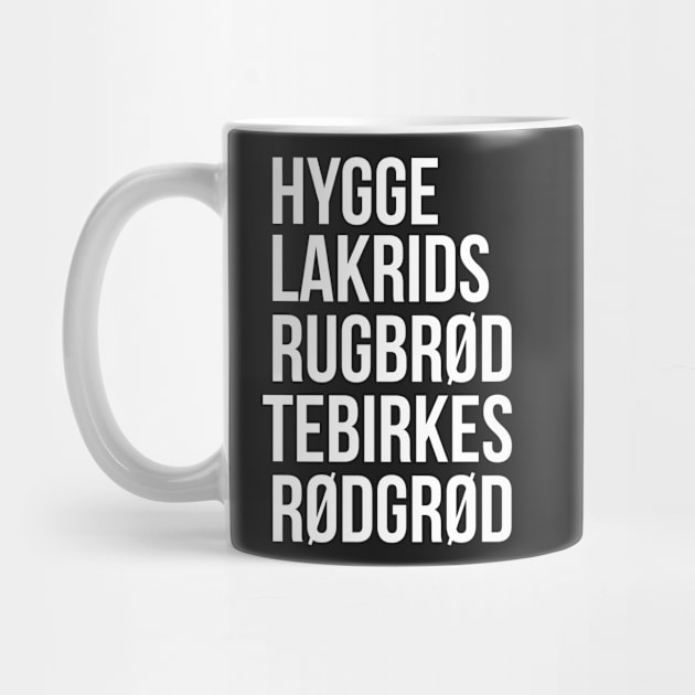 Hygge Lakrids Rugbrød Tebirkes Rødgrød. Identifiable Danish by mivpiv